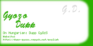 gyozo dupp business card